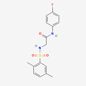 2-(2,5-dimethylbenzenesulfonamido)-N-(4-fluorophenyl)acetamide