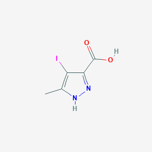 molecular formula C5H5IN2O2 B2973498 4-iodo-3-methyl-1H-pyrazole-5-carboxylic acid CAS No. 861553-53-9