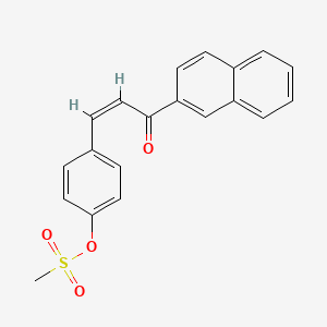 4-[(1Z)-3-(naphthalen-2-yl)-3-oxoprop-1-en-1-yl]phenyl methanesulfonate