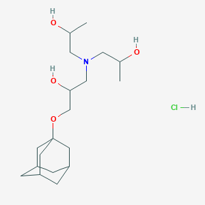molecular formula C19H36ClNO4 B2973516 1,1'-((3-((3s,5s,7s)-Adamantan-1-yloxy)-2-hydroxypropyl)azanediyl)bis(propan-2-ol) hydrochloride CAS No. 1351622-26-8