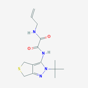 N'-(2-tert-butyl-4,6-dihydrothieno[3,4-c]pyrazol-3-yl)-N-prop-2-enyloxamide