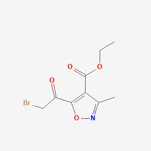 molecular formula C9H10BrNO4 B2973528 Ethyl 5-(2-bromoacetyl)-3-methylisoxazole-4-carboxylate CAS No. 129663-20-3