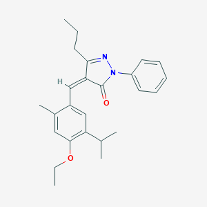 molecular formula C25H30N2O2 B297353 4-(4-ethoxy-5-isopropyl-2-methylbenzylidene)-2-phenyl-5-propyl-2,4-dihydro-3H-pyrazol-3-one 