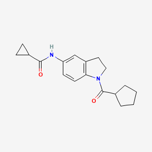 N-(1-(cyclopentanecarbonyl)indolin-5-yl)cyclopropanecarboxamide