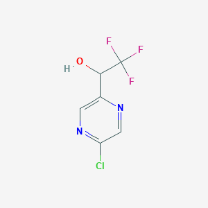 molecular formula C6H4ClF3N2O B2973547 1-(5-Chloropyrazin-2-yl)-2,2,2-trifluoroethanol CAS No. 2322706-56-7