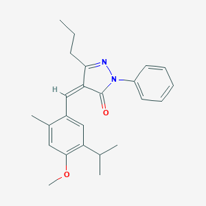 molecular formula C24H28N2O2 B297355 4-(5-isopropyl-4-methoxy-2-methylbenzylidene)-2-phenyl-5-propyl-2,4-dihydro-3H-pyrazol-3-one 