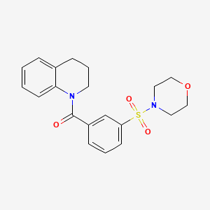 molecular formula C20H22N2O4S B2973561 1-[3-(4-Morpholinylsulfonyl)benzoyl]-1,2,3,4-tetrahydroquinoline CAS No. 328549-43-5