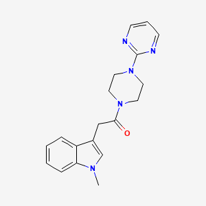 molecular formula C19H21N5O B2973568 2-(1-methyl-1H-indol-3-yl)-1-(4-(pyrimidin-2-yl)piperazin-1-yl)ethanone CAS No. 1172701-11-9
