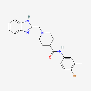 molecular formula C21H23BrN4O B2973572 1-((1H-benzo[d]imidazol-2-yl)methyl)-N-(4-bromo-3-methylphenyl)piperidine-4-carboxamide CAS No. 1234927-59-3