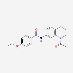 molecular formula C20H22N2O3 B2973579 N-(1-acetyl-3,4-dihydro-2H-quinolin-7-yl)-4-ethoxybenzamide CAS No. 898438-93-2