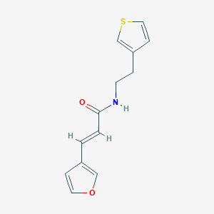 molecular formula C13H13NO2S B2973583 (E)-3-(呋喃-3-基)-N-(2-(噻吩-3-基)乙基)丙烯酰胺 CAS No. 1798430-56-4