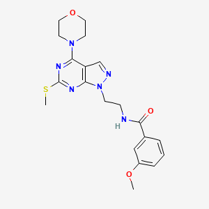 molecular formula C20H24N6O3S B2973587 3-methoxy-N-(2-(6-(methylthio)-4-morpholino-1H-pyrazolo[3,4-d]pyrimidin-1-yl)ethyl)benzamide CAS No. 941942-13-8