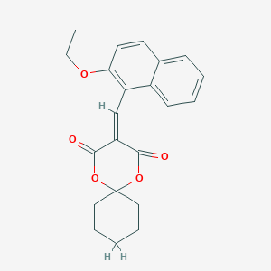 molecular formula C22H22O5 B297359 3-[(2-Ethoxy-1-naphthyl)methylene]-1,5-dioxaspiro[5.5]undecane-2,4-dione 