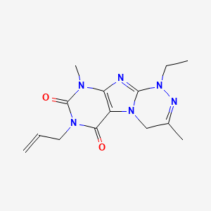 7-allyl-1-ethyl-3,9-dimethyl-1,4-dihydro-[1,2,4]triazino[3,4-f]purine-6,8(7H,9H)-dione