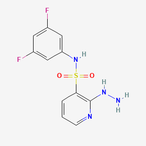 molecular formula C11H10F2N4O2S B2973593 N-(3,5-difluorophenyl)-2-hydrazinopyridine-3-sulfonamide CAS No. 1155081-22-3