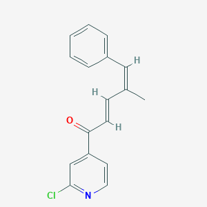 molecular formula C17H14ClNO B2973598 (2E,4Z)-1-(2-Chloropyridin-4-yl)-4-methyl-5-phenylpenta-2,4-dien-1-one CAS No. 1798431-25-0
