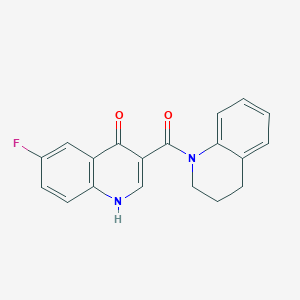 molecular formula C19H15FN2O2 B2973610 (3,4-dihydroquinolin-1(2H)-yl)(6-fluoro-4-hydroxyquinolin-3-yl)methanone CAS No. 955328-37-7
