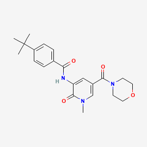molecular formula C22H27N3O4 B2973613 4-(tert-butyl)-N-(1-methyl-5-(morpholine-4-carbonyl)-2-oxo-1,2-dihydropyridin-3-yl)benzamide CAS No. 1105210-06-7