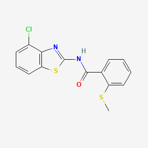 molecular formula C15H11ClN2OS2 B2973623 N-(4-chlorobenzo[d]thiazol-2-yl)-2-(methylthio)benzamide CAS No. 896343-60-5