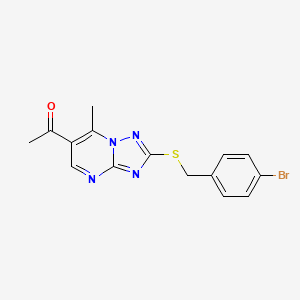 1-{2-[(4-Bromobenzyl)thio]-7-methyl[1,2,4]triazolo[1,5-a]pyrimidin-6-yl}ethanone