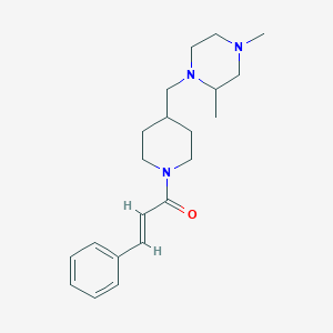 (E)-1-(4-((2,4-dimethylpiperazin-1-yl)methyl)piperidin-1-yl)-3-phenylprop-2-en-1-one