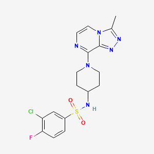 3-chloro-4-fluoro-N-(1-(3-methyl-[1,2,4]triazolo[4,3-a]pyrazin-8-yl)piperidin-4-yl)benzenesulfonamide