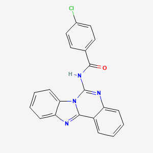 molecular formula C21H13ClN4O B2973657 N-(benzimidazolo[1,2-c]quinazolin-6-yl)-4-chlorobenzamide CAS No. 361173-77-5