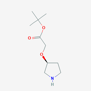 molecular formula C10H19NO3 B2973658 Tert-butyl 2-[(3S)-pyrrolidin-3-yl]oxyacetate CAS No. 2287237-30-1