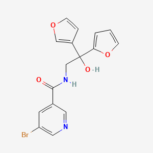 5-bromo-N-(2-(furan-2-yl)-2-(furan-3-yl)-2-hydroxyethyl)nicotinamide