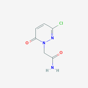 molecular formula C6H6ClN3O2 B2973680 2-(3-氯-6-氧代嘧啶并[1(6H)]基)乙酰胺 CAS No. 2257-54-7