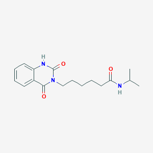 molecular formula C17H23N3O3 B2973683 6-(2,4-dioxo-1H-quinazolin-3-yl)-N-propan-2-ylhexanamide CAS No. 896382-12-0