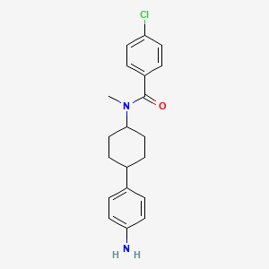 molecular formula C20H23ClN2O B2973686 N-[4-(4-aminophenyl)cyclohexyl]-4-chloro-N-methylbenzamide CAS No. 1797929-58-8