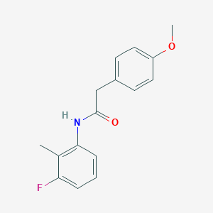 molecular formula C16H16FNO2 B297369 N-(3-fluoro-2-methylphenyl)-2-(4-methoxyphenyl)acetamide 
