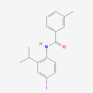 molecular formula C17H18INO B297370 N-(4-iodo-2-isopropylphenyl)-3-methylbenzamide 