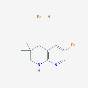 6-Bromo-3,3-dimethyl-2,4-dihydro-1H-1,8-naphthyridine;hydrobromide