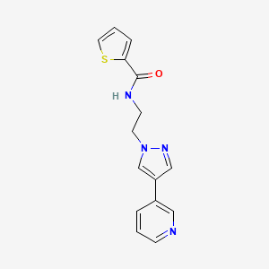 N-{2-[4-(pyridin-3-yl)-1H-pyrazol-1-yl]ethyl}thiophene-2-carboxamide
