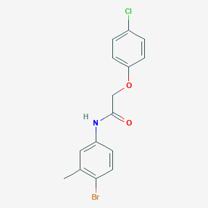 molecular formula C15H13BrClNO2 B297371 N-(4-bromo-3-methylphenyl)-2-(4-chlorophenoxy)acetamide 