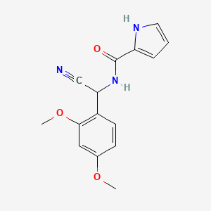 N-[cyano(2,4-dimethoxyphenyl)methyl]-1H-pyrrole-2-carboxamide