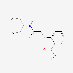 2-{[(Cycloheptylcarbamoyl)methyl]sulfanyl}benzoic acid