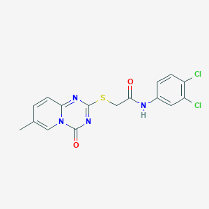 N-(3,4-dichlorophenyl)-2-(7-methyl-4-oxopyrido[1,2-a][1,3,5]triazin-2-yl)sulfanylacetamide
