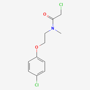 molecular formula C11H13Cl2NO2 B2973721 2-chloro-N-[2-(4-chlorophenoxy)ethyl]-N-methylacetamide CAS No. 874595-09-2