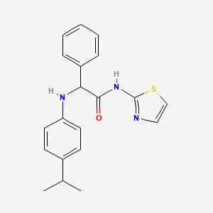molecular formula C20H21N3OS B2973722 2-(4-异丙基苯胺基)-2-苯基-N-(1,3-噻唑-2-基)乙酰胺 CAS No. 1008064-68-3