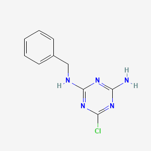molecular formula C10H10ClN5 B2973724 N-benzyl-6-chloro-1,3,5-triazine-2,4-diamine CAS No. 189250-15-5