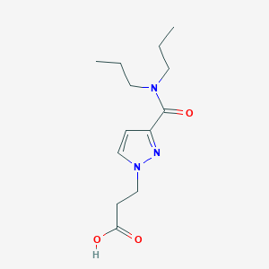 molecular formula C13H21N3O3 B2973725 3-(3-(Dipropylcarbamoyl)-1H-pyrazol-1-yl)propanoic acid CAS No. 1006435-43-3