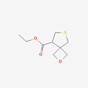 molecular formula C9H14O3S B2973736 2-氧杂-6-硫代螺[3.4]辛烷-8-羧酸乙酯 CAS No. 2445791-25-1