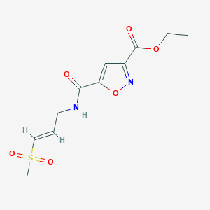 Ethyl 5-[[(E)-3-methylsulfonylprop-2-enyl]carbamoyl]-1,2-oxazole-3-carboxylate
