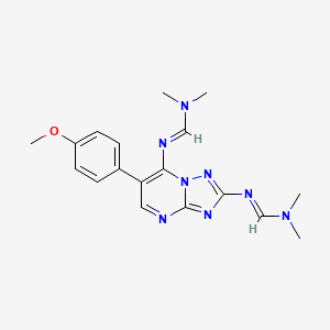 N'-[2-{[(dimethylamino)methylene]amino}-6-(4-methoxyphenyl)[1,2,4]triazolo[1,5-a]pyrimidin-7-yl]-N,N-dimethyliminoformamide