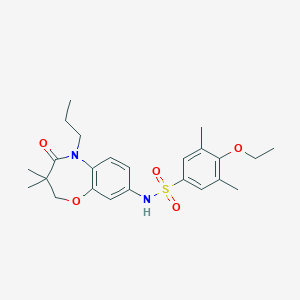 N-(3,3-dimethyl-4-oxo-5-propyl-2,3,4,5-tetrahydrobenzo[b][1,4]oxazepin-8-yl)-4-ethoxy-3,5-dimethylbenzenesulfonamide