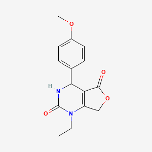 1-ethyl-4-(4-methoxyphenyl)-4,7-dihydrofuro[3,4-d]pyrimidine-2,5(1H,3H)-dione