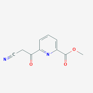 molecular formula C10H8N2O3 B2973763 3-Oxo-3-(6'-methoxylcarbonylpyridin-2-yl)propanenitrile CAS No. 1206969-75-6